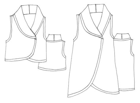 NEW :: THE KYOTO VEST PATTERN - Sew Tessuti Blog Vest Pattern Sewing, Diy Vest, Wrap Vest, Vest Pattern Free, Vest Sewing Pattern, Indie Sewing Patterns, Vest Pattern, Sewing Blogs, Diy Sewing Clothes