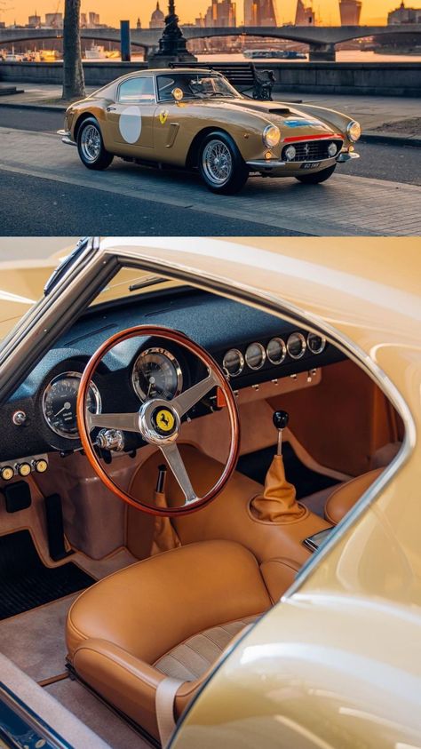 Ferrari 250 Gt Swb, 250 Gt Swb, Ferrari Vintage, Ferrari 250, Leather Car Seats, Exotic Sports Cars, Classic Sports Cars, Ferrari Car, Classy Cars