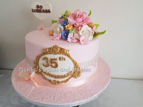 35th wedding anniversary cake. 35th Anniversary Cake, 35th Wedding Anniversary Cake, 35 Anniversary, 35th Wedding Anniversary, Wedding Anniversary Cake, 35th Anniversary, Anniversary Cake, Wedding Anniversary, Party Ideas