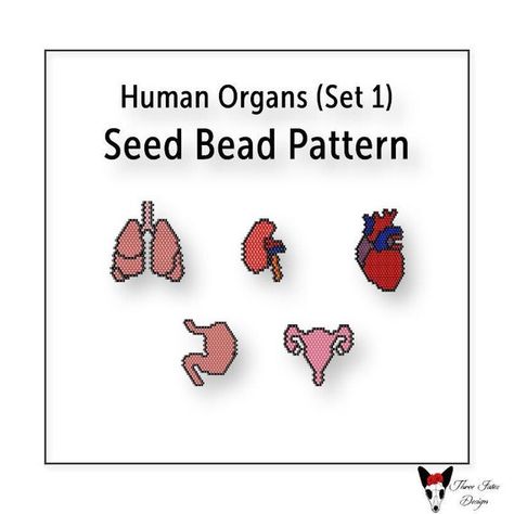 Seed Bead Charms, Huichol Pattern, Seed Bead Patterns Free, Seed Bead Bracelets Tutorials, Human Organs, Simple Beaded Necklaces, Miyuki Beads Pattern, Seed Bead Crafts, Seed Bead Pattern