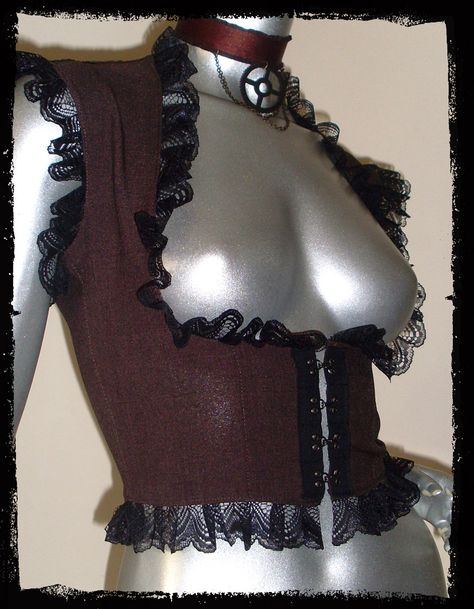 Steampunk Women's Tail Coat by taeliac on DeviantArt Underbust Vest Pattern, Steampunk Vest Women, Underbust Corset Outfit, Underbust Corset Pattern, Vampire Chic, Underbust Vest, Steampunk Womens Fashion, Black Fae, Diy Vest