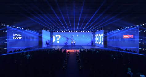 Behance 上的 Lenovo Kickoff Summit Stage, Stage Set Design, Event Stage, Excellence Award, Exhibition Stand Design, Stage Set, Event Inspiration, Exhibition Stand, Stand Design