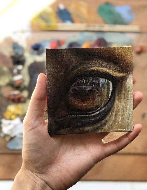 Horse Eye Painting, Eye Oil Painting, Paintings Animals, Horse Arabian, Horse Oil Painting, Animal Eyes, Horse Eye, Hand Oil, Oil Color