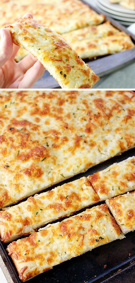 Cheesy Breadsticks | Click Pic for 21 Quick and Easy Snacks to Make | Cheap and Easy Recipes to Feed a Crowd Cheesy Breadsticks, Cheap Easy Meals, Snacks To Make, Asiago, Quick Easy Snacks, Snacks Für Party, Made From Scratch, Breadsticks, Quick Snacks