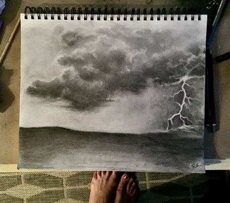 Storm Sketch, Storm Drawing, Charcole Drawings, Charcoal Study, Storm Art, Charcoal Art, Gcse Art, Chalk Pastels, Charcoal Drawing