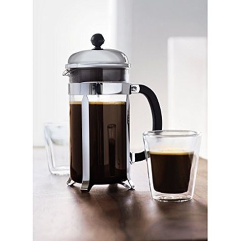 Amazon.com: Bodum Chambord 8 cup French Press Coffee Maker, 34 oz., Chrome: Kitchen & Dining National Coffee Day, Mocha Coffee, French Press Coffee Maker, Best Coffee Maker, Coffee Press, French Press Coffee, Free Coffee, But First Coffee, A Cup Of Coffee