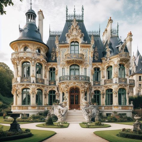 Victorian Castle Exterior, French Chateau Exterior, Chateau Exterior, Victorian Castle, Castle Bedroom, Castle Exterior, Classic House Exterior, Classic House Design, European Castles