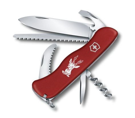 Victorinox Hunter in red - 0.8573 Hunter Knife, Victorinox Swiss Army Knife, Swiss Army Pocket Knife, Leather Belt Pouch, Victorinox Swiss Army, Army Knife, Folding Pocket Knife, Swiss Army Knife, Hunting Knife