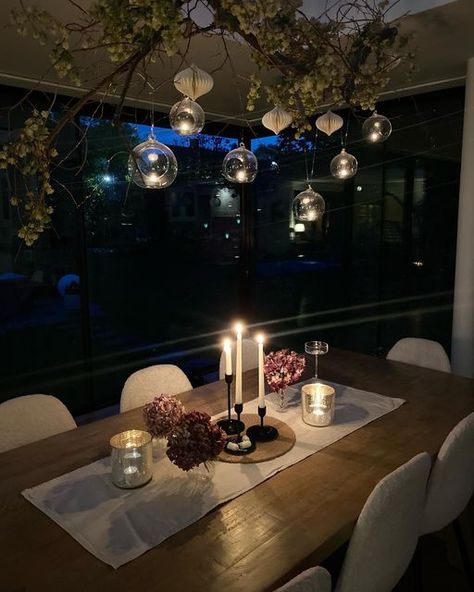 Taper Candles Dining Table, Candles Dining Table, Candle On Dining Table, Candle Dining Table, Candle Light Dinner Decoration, Dining Table With Candles, Dinner Table Candles, Candlelit Dinner At Home, Candlelight Dinner