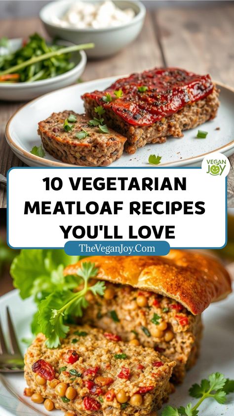 Comfort food goes green: 10 mouthwatering veggie meatloaf recipes Vegetarian Meatloaf Recipes, Vegan Meatloaf Recipes, Vegetarian Loaf, Vegan Meatloaf Recipe, Veggie Meatloaf, Mushroom Meatloaf, Lentil Meatloaf, Veggie Loaf, Meatless Meatloaf