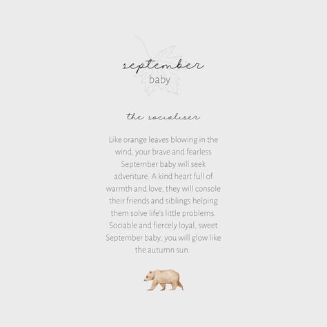 Baby Brand | Arlo & Bear on Instagram: "🍂 Sweet Sweet September Baby 🍂 Welcome to the world to all the September babies! Did you know September is one of the highest birth months in the year? Congratulations to all the new parents! #newarrival #newarrivals #newbaby #newbabygift #newbabygifts #babyshower #baby #babygirl #babyboy #babyuk #newparents #newparent #newmum #newdad #newmummy #newdaddy #parentlife #newparentslife #september #septemberbaby #septemberbaby2022 #congratulations" September Babies Quotes, September Newborn, New Month Affirmations October, Last Month Of Pregnancy, September 1st Meme, Sweet September, September Baby, Baby Welcome, One Month Baby