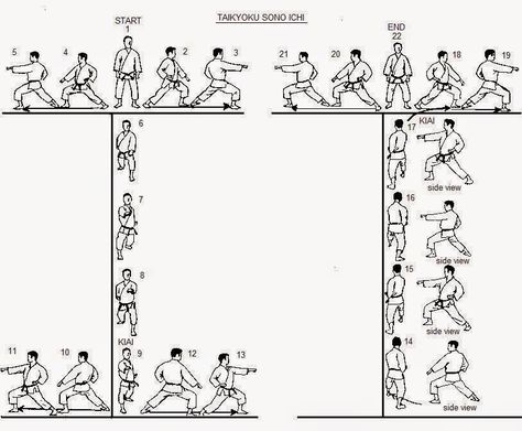 Kyokushin Karate Kata, Taikyoku Shodan, Shotokan Karate Kata, Martial Arts Forms, Karate Kata, Martial Arts Gif, Karate Training, Karate Belt, Kyokushin Karate