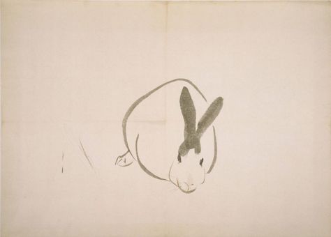 Seiho Takeuchi, Bunny Buns, Chinese Drawing, Japanese Paintings, Bunny Watercolor, Rabbit Drawing, Card Sketch, Chinese Brush Painting, Bunny Bunny