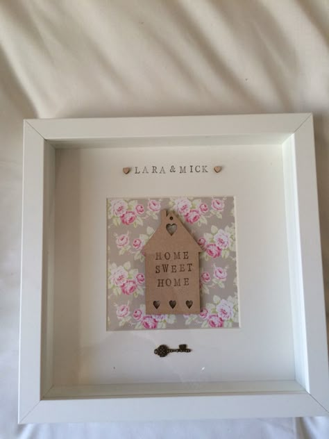 Personalised new home frame Diy Shadow Box Ideas, Scrabble Frames, Scrabble Crafts, Box Frame Ideas, Box Frame Art, Scrabble Frame, Scrabble Art, Wedding Pictures Ideas, Diy Shadow Box