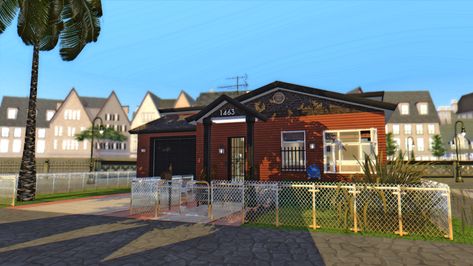 Hood Houses Sims 4, Sims Trap House, Hood House Sims 4, Sims 4 Functional Builds, Trap House Sims 4 Cc, Sims 4 Custom Lots, Sims 4 Hood House, Sims 4 Trap House, Sims 4 Urban House