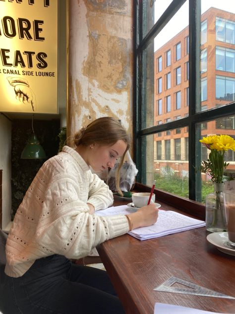 Writing In A Coffee Shop, Studying In A Coffee Shop Aesthetic, Ordinary Life Aesthetic, Writing In A Cafe, Working At Coffee Shop Aesthetic, Studying In A Coffee Shop, Vision Board Coffee, Coffee Shop Studying Aesthetic, Coffee Shop Studying