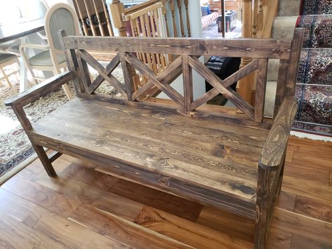 #farmhousediningbench #anawhite #shanty2chic #farmhouse #farmhousediningtable Diy Farmhouse Bench With Back, Country Benches Farmhouse Style, Farmhouse Bench Plans, Wood Bench With Back, Farmtable Benches, Dining Bench With Back, Farmhouse Dining Benches, Farmhouse Dining Table Set, Farmhouse Bench Diy