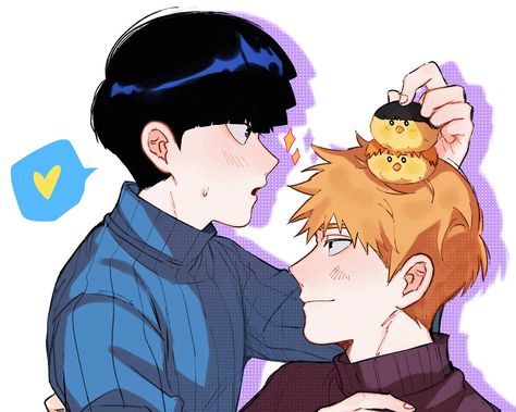 Mob X Reigen Kiss, Mob Physco 100, Fan Service, Family Album, Cute Art, Avatar, Kiss, Ships, The 100