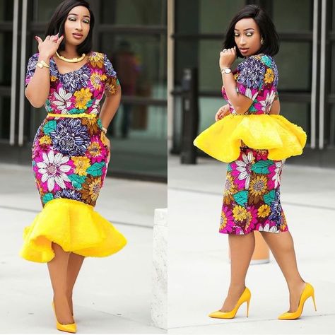 African Fashion Wears detachable peplum u can rock anyhow💋 Ankara Gown Style, Detachable Peplum, Skirt And Blouse Styles, Ankara Skirt And Blouse Styles, Ankara Skirt And Blouse, Styles Dress, African Fashion Designers, Ankara Gown, Latest Ankara