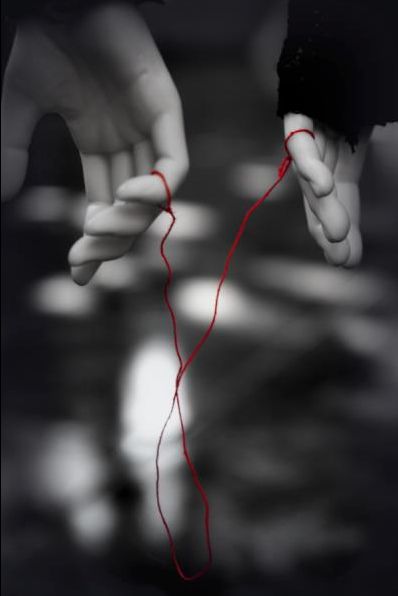 The red string of fate, also referred to as the red thread of destiny, red thread of fate.. Two people connected by the red thread are destined lovers, regardless of time, place, or circumstances. This magical cord may stretch or tangle, but never break. This myth is similar to the Western concept of Soulmates or Twin flames. Invisible Red Thread, An Invisible Thread, Red String Of Fate, Chinese Proverbs, A Course In Miracles, Foto Tips, Red String, Red Thread, We Are The World