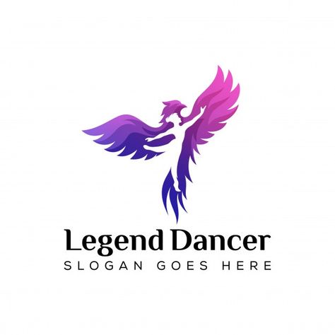 Dancer with phoenix logo concept, legend... | Premium Vector #Freepik #vector #logo #abstract #design #corporate Dancer Logo, Small Phoenix Tattoos, Phoenix Logo, Dance Logo, Dance Silhouette, Personal Branding Logo, Dancer Silhouette, Sparkles Background, Silhouette People