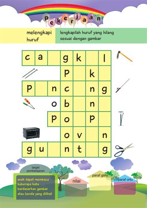 Soal Untuk Anak Tk Membaca – Soal Menulis Untuk Anak Tk B Soal Tk, Kids Crossword Puzzles, Learning Express, Printable Crossword Puzzles, Media Pembelajaran, Preschool Activities Printable, First Grade Phonics, Kindergarten Reading Worksheets, Kids Worksheets Preschool