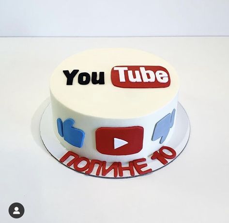 Youtube Cake Ideas, Youtube Cake, Youtube Birthday, Youtube Party, 10 Birthday Cake, Teenager Birthday, Plano Texas, Cake Shapes, Cake Youtube