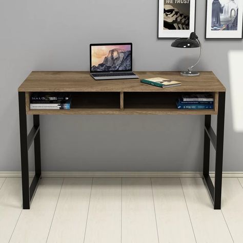 Industrial Style Desk, Melamine Wood, Computer Desks For Home, Industrial Desk, Storing Books, Black Desk, Study Desk, Painting Kitchen Cabinets, Office Furniture Desk