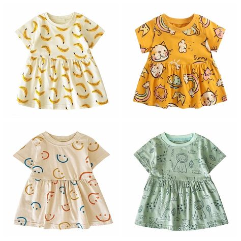 👉 Comment "Shop" order this item 👈 Short Sleeve Baby Dress 👇 https://postdolphin.com/t/LM6Y4 Baby Summer Dresses, Printed Summer Dresses, Girls Dresses Summer, Dress Cotton, Floral Dress Summer, Summer Baby, Casual Girl