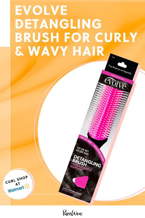 With nine rows of round-ended nylon pins for smooth detangling, this comfortable brush can be used on curly, coily or wavy hair, wet or dry. —via #PureWow x #Walmart #ad The Best Hair Products, Best Hair Products, Detangling Brush, Wavy Curly Hair, Ads Manager, Pinterest Ads, Good Hair, Hair Care Routine, Best Hair