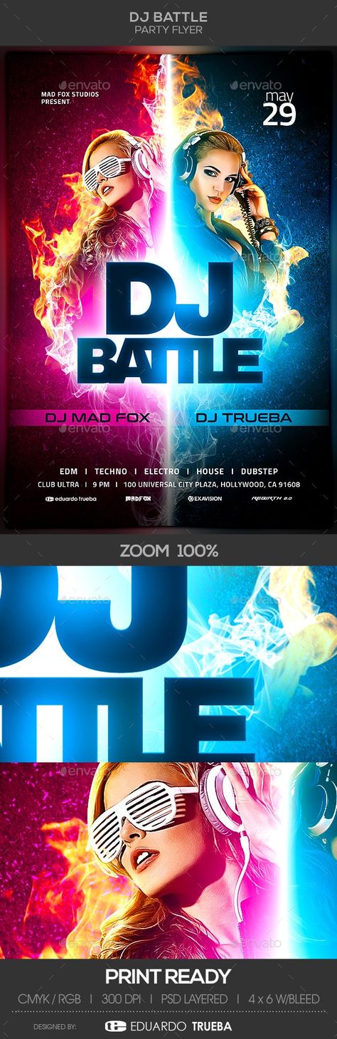 Dj Battle, Graduation Party Flyer, Battle Party, Dj Flyer, Winter Dance, Flyer Size, Party Flyer Template, Frame Logo, Gaming Banner