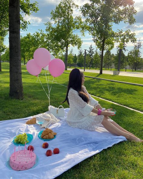 Birthday Picnic Inspiration, Garden Birthday Photoshoot Ideas, Simple Picnic Setup Ideas, Simple Picnic Birthday Ideas, Cute Outdoor Photoshoot Ideas, Simple Birthday Picnic Ideas, Birthday Picnic Simple, Simple Birthday Picnic, Simple Birthday Shoot Ideas