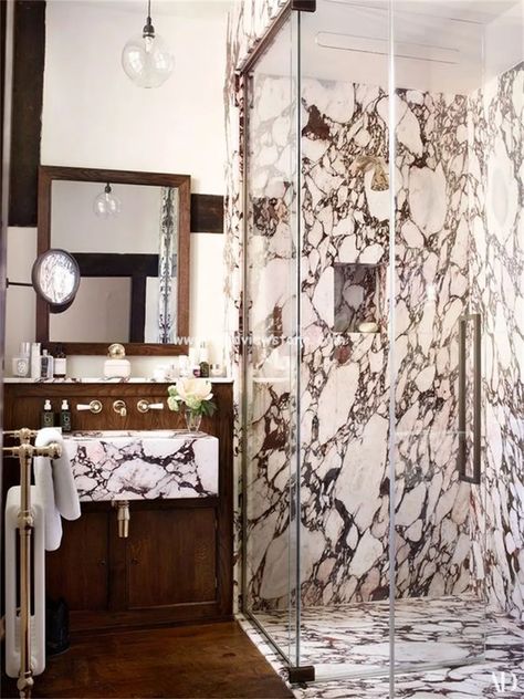 Floating Marble Vanity, Bathroom With Marble, Tudor Mansion, Luxe Bathroom, Tudor Style Homes, Vogue Living, Claudia Schiffer, English Country House, Marble Bathroom