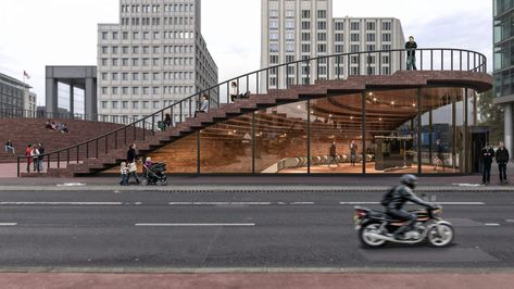 Subway Station & Urban Area – Hayri Atak Architectural Design Studio Subway Station Architecture, Subway Design Architecture, Brick Parametric, Subway Station Design, Overpass Design, Subway Station Entrance, Subway Architecture, Hybrid Architecture, Ramps Architecture