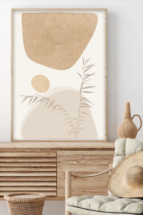 Neutral Apartment Decor, Boho Style Room, Earth Tone Color Palette, Cuadros Diy, Monochrome Wall Art, Monochrome Wall, Earth Tone Color, Wall Art Neutral, Word Wall Art