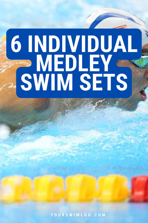 Ready to take your individual medley to the next level? Here are some IM sets and workouts to help you build a bigger aerobic base, learn proper pacing, and improve the weak strokes in your IM. Swim Sets Workouts, Strength Training For Swimmers, Workouts For Swimmers Dryland, Best Swimming Workouts, How To Start Swimming For Exercise, Swimming Program Beginner, Swim Drills, Competitive Swimming Workout Dryland, Swim Workout