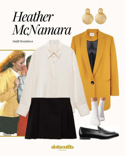 Feeling like a queen bee this fall? 🐝 Step into the world of Heathers with these iconic character-inspired outfits. From Heather Chandler’s bold reds to Heather McNamara’s sweet yellows, here’s your Fall Lookbook for every mood. 🌟🍁 Which look are you vibing with this season? Let me know in the comments! 💬 Save this for later and don’t forget to share! #alottaoutfitd #FallFashion #HeathersMovie #VirtualStylist #FallLookbook Heathers Inspired Outfits, Heather Chandler Outfit, Heathers Cosplay, Heather Mcnamara, Heathers Movie, Heather Chandler, Coordinates Outfits, Halloween Idea, Character Inspired Outfits