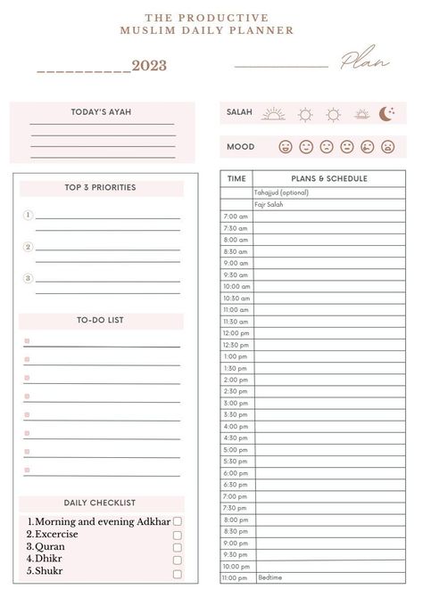 Editable Daily Muslim Planner, Muslim Diary 2023, Productive muslim planner printable - Digital Planner adhdplanner #productplannertemplate #blackoutplanner💥. Deen And Dunya, Muslim Planner, Aesthetic Daily Planner, Diary 2023, Aesthetic Layout, Free Daily Planner, Islamic Things, Planner Apps, Practicing Self Love