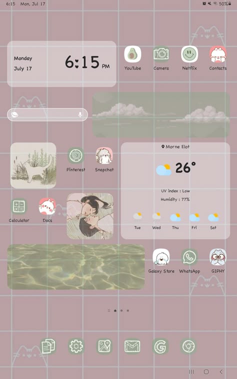 Aesthetic theme using photo widgets and icons website Tablet Theme Ideas, Wallpaper Tablet Samsung Aesthetic, Wallpaper For Tablet Samsung Aesthetic, Tablet Layouts, Samsung Tablet Wallpaper Aesthetic, Pc Themes, Samsung Tablet Wallpaper, Pink Aesthetic Theme, Samsung Tablet Aesthetic