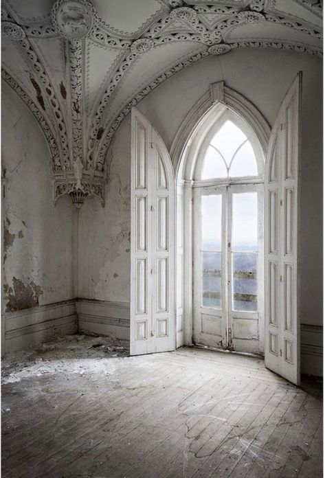 Abandoned Buildings Aesthetic, Gothic Details, Decay Photography, Gorgeous Architecture, Gothic Baroque, Pretty Buildings, Location Unknown, Gothic Arch, Abandoned Mansion