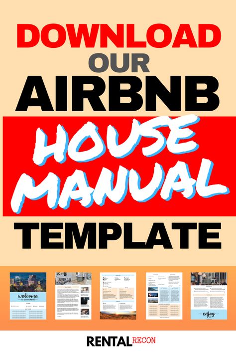 Airbnb House Manual, Airbnb Templates, Airbnb Marketing, Beautiful Airbnb, Property Investing, Manual Template, Vacation Rental Host, Airbnb Ideas, Rental Ideas