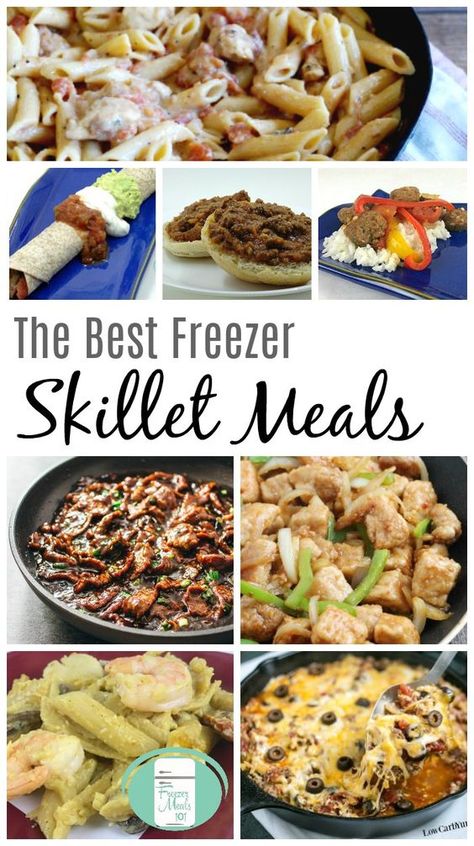 The best freezer skillet meals that can be ready in less than 20 minutes #freezermeals101 #freezermeals #freezercooking Freezer Skillet Meals Make Ahead, Skillet Freezer Meal Prep, Make Ahead Skillet Freezer Meals, Make Ahead Skillet Meals, Freezer To Skillet Meals, Make Ahead Dinners For The Week Families, Freezer Skillet Meals, Freezer Casseroles, Freezer Ideas