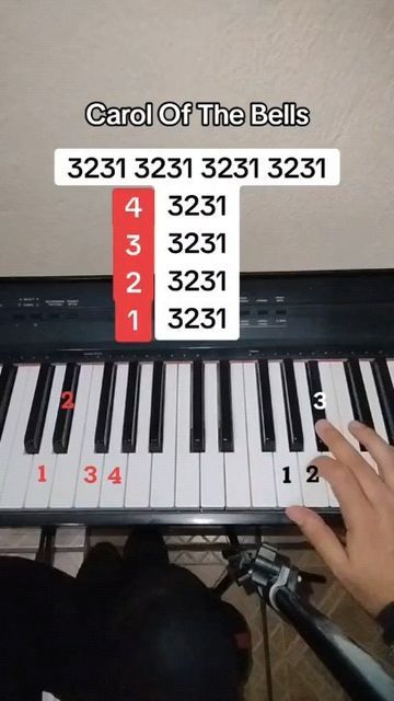 Carol Of The Bells Piano Easy Letters, Carol Of The Bells Piano Easy, Carol Of The Bells Piano, Piano Songs Easy, Piano Hacks, Piano Woman, Keyboard Songs, Piano Music With Letters, Ryan Mccartan