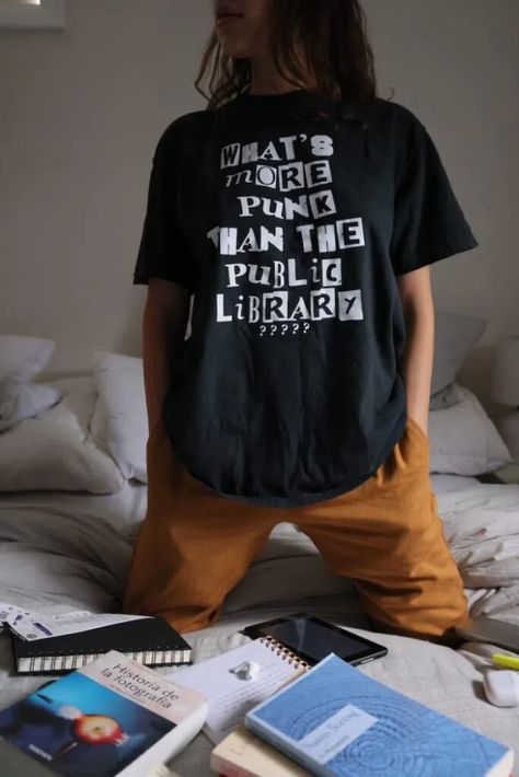 Wear Your Heart On Your Sleeve: 9 Library Shirts To Buy Today Punk Mom, Susan Sontag, Punk Shirt, Banned Books, Comfy Shirts, Punk Outfits, Book Shirts, Edgy Outfits, Barnes And Noble