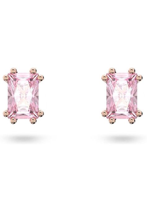 Price: $65.95#swarovski #stilla #earrings #stones #multiple #metal #finishes Pink Earring Stud, Pink Diamond Stud Earrings, Swarovski Stud Earrings, Swarovski Earrings Crystals, Cutest Jewelry, Pink Diamond Earrings, Pink Crystal Earrings, Coastal Jewelry, Pink Stud Earrings