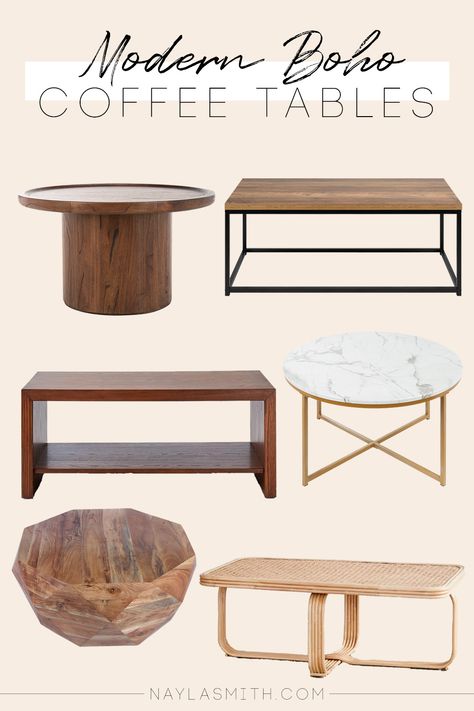 Boho Coffee Table Round, Boho Table Living Rooms, Boho Modern Coffee Table, Modern Boho Coffee Table, Club Table Living Rooms, Bohemian Living Room Coffee Tables, Small Gamer Bedroom, College Suite, Boho Living Room Coffee Tables