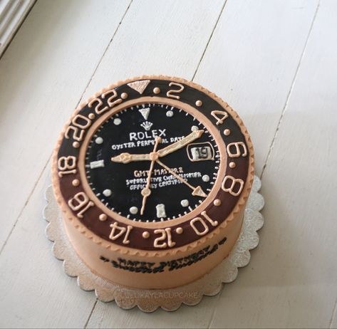 Theme Cake, Rolex Watch, Cute Desserts, Buttercream Cake, Themed Cakes, Mens Fashion Casual, Rolex Watches, Butter Cream, Rolex