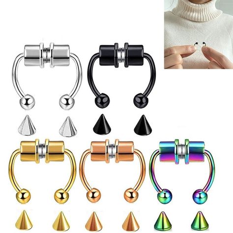 Magnetic Nose Ring, Hoop Septum, Faux Septum Ring, Faux Septum, Nose Piercing Hoop, Septum Nose Rings, Septum Nose, Piercing Nose, Horseshoe Ring