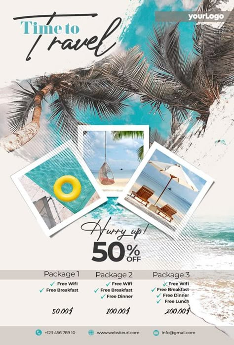 Download the Free Holiday Travel PSD Flyer Template! - Free Business Flyer, Free Flyer Templates, Free Summer Flyer - #FreeBusinessFlyer, #FreeFlyerTemplates, #FreeSummerFlyer - #Adventure, #Business, #Event, #Holiday, #Travel Travel Leaflet Design, Travel Agency Flyer Design, Travel Flyer Design Creative, Jiji Background, Vacation Poster Design, Ambient Ads, Travel Advertising Design, Travel Brochure Design, Indian Drawing