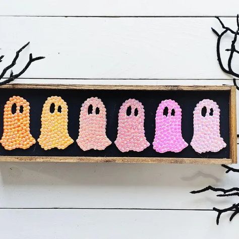 BaileysBranchesShop - Etsy Ghost Decor, Laser Cut Earrings Acrylics, Halloween Mantel, Laser Cut Wood Crafts, Ghost Decoration, Pink Halloween, Laser Cut Sign, Laser Cut Acrylic, Free Halloween